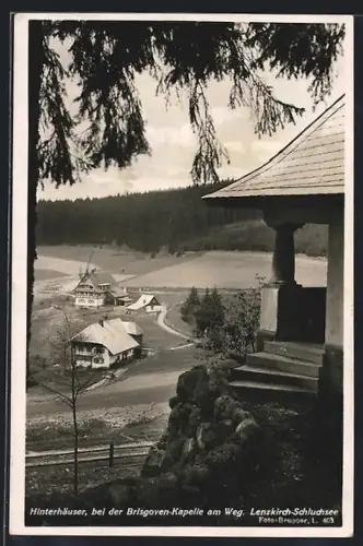 AK Lenzkirch-Schluchsee, Hinterhäuser, Brisgoven-Kapelle am Weg