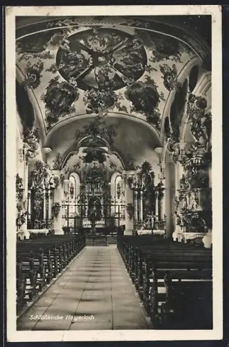 AK Haigerloch, Innenansicht der Schlosskirche Haigerloch