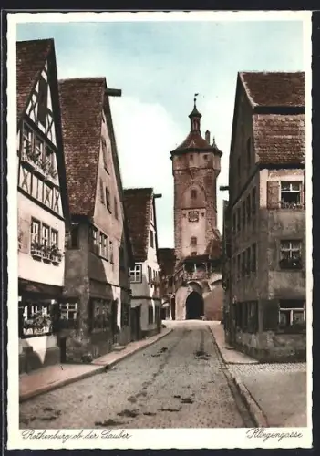 AK Rothenburg / Tauber, Blick auf die Klingengasse