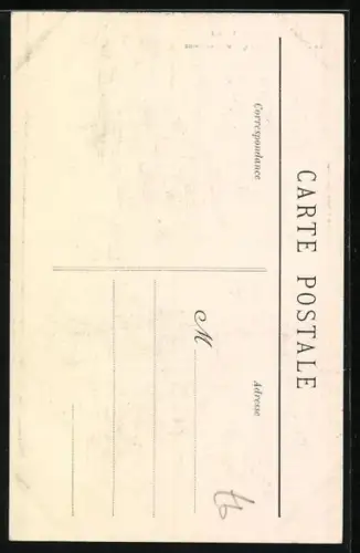 AK En Bretagne, Ältere Frau mit Tabakspfeife