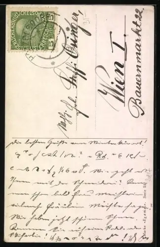 Künstler-AK Schlittenfahrt im verschneiten Wald