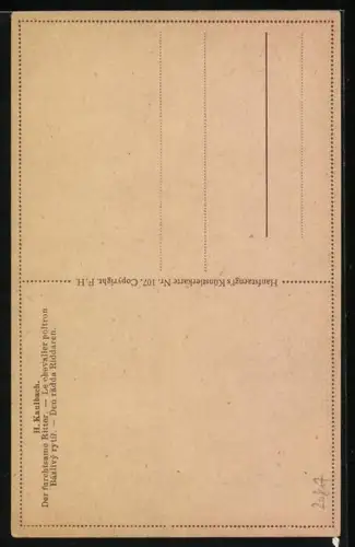 Künstler-AK Hermann Kaulbach: Kleiner Junge als Ritter verkleidet mit Mutter und Geschwistern blicken auf einen Raben