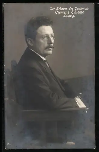 AK Clemens Thieme, Erbauer des Völkerschlachtdenkmals in Leipzig