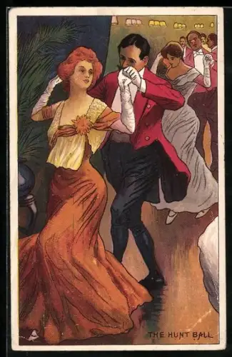 Künstler-AK The Hunt Ball, Gesellschaft beim Tanz