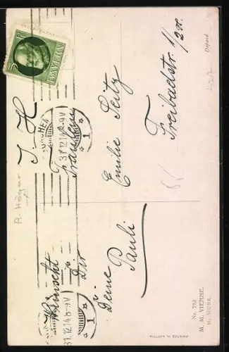 Künstler-AK Rud.A. Höger: Junge und Mädchen beim Schlittschuhlaufen