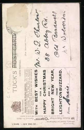 Künstler-AK Britisches Jagd-Flugzeug im Sturzflug