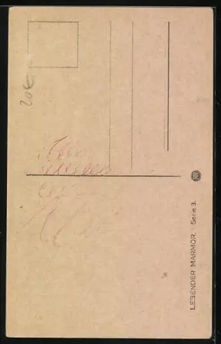 AK Lebender Marmor, Nackte tanzen zum Flötenspiel