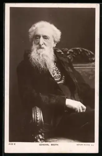 AK Portrait General Booth der Heilsarmee, Salvation Army