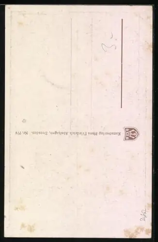 Künstler-AK Hermann Kaulbach: Mädchen spielt für ihre Freunde auf der Ziehharmonika