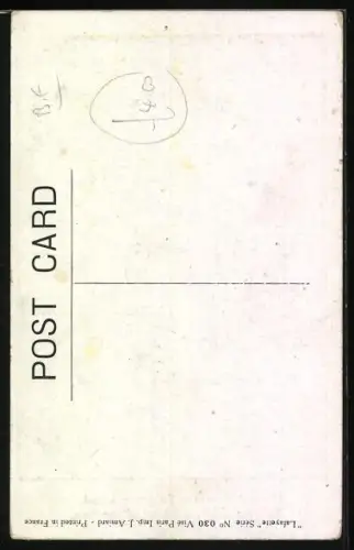 AK Afrikanisches Mädchen trifft Marabu am Wasser