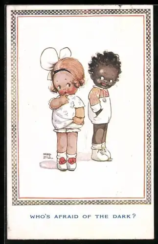 Künstler-AK Mabel Lucie Attwell: Who`s afraid of the dark?