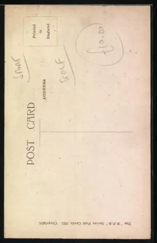 Künstler-AK George Ernest Studdy: Bonzo, Hundewelpen schlafen im Graben eines Golfplatzes