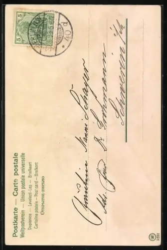 Künstler-AK Alfred Mailick: Maikäfer an Zweigen, Pfingstgruss