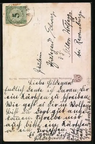 Künstler-AK Hermann Kaulbach: Annerl mit einem grünen Gefäss