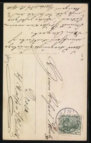 AK Weihnachten, Schutzengel bewacht Mädchen am Wald