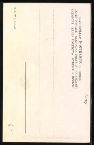 Künstler-AK Adolf Karpellus: Vorarlberg, Frau in Tracht mit Muff im Schnee