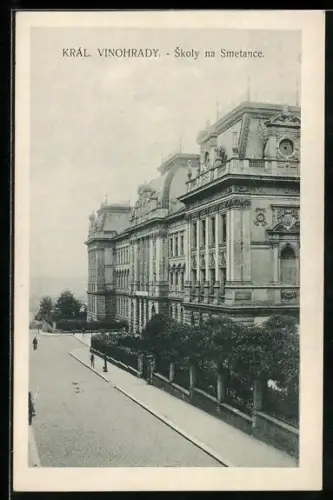AK Prag / Praha, Král, Vinohrady, Skoly na Smetance
