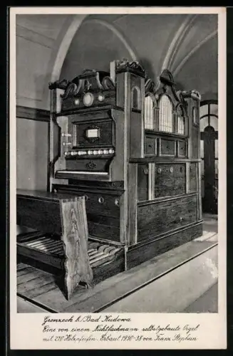 AK Bad Kudowa, Eine von einem Nicht-Fachmann selbstgebaute Orgel mit 270 Holzpfeifen