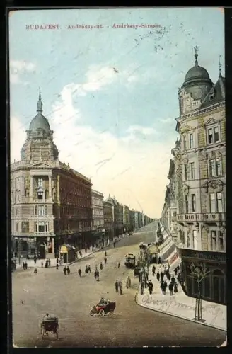 AK Budapest, Andrássy-út, Andrássy-Strasse