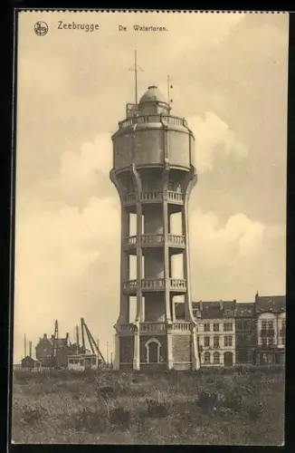 AK Zeebrugge, de Watertoren, Wasserturm