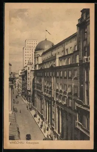 AK Warschau-Warszawa, Ul. S-to Krzyska, Hl. Kreuzgasse