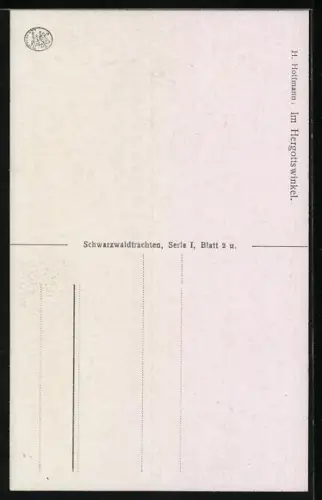 Künstler-AK Heinrich Hoffmann: Im Hergottswinkel, Junge Frau in Tracht am Fenster