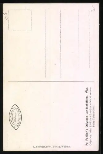 Künstler-AK Odysseus erblickt seinen Sohn beim Sauhirten