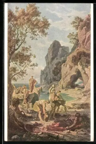 Künstler-AK Odysseus - Ankunft auf Ithaka