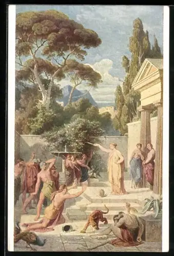 Künstler-AK Odysseus - Verwandlung der Gefährten durch Kirke