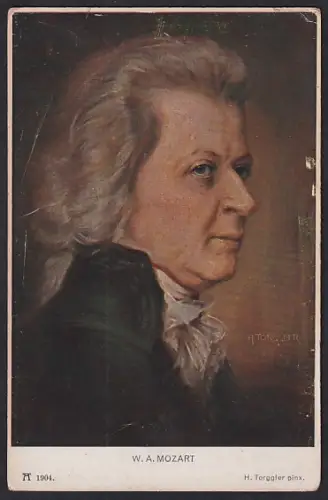 AK Komponist Wolfgang Amadeus Mozart im Porträt