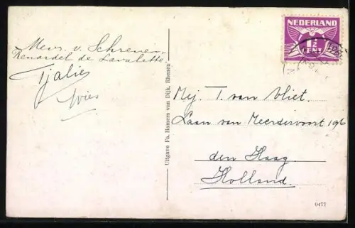 AK Mooi Rhenen a. d. Rijn, Panorama mit Kirche