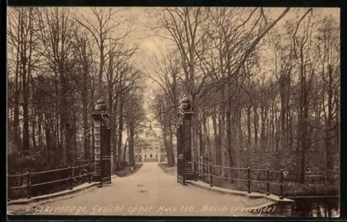 AK `s Gravenhage, Gezicht op het Huis ten Bosch Voorzijde
