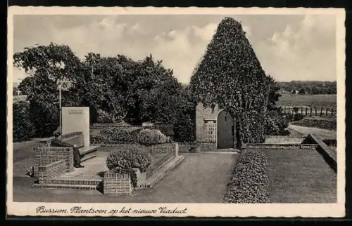 AK Bussum, Plantsoen op het nieuwe Viaduct