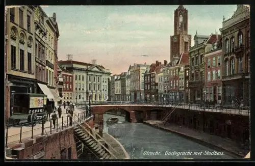 AK Utrecht, Oudegracht met Stadhuis