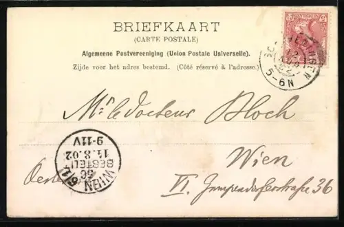 AK Scheveningen, Panorama mit Kirche