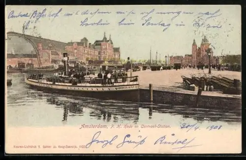 AK Amsterdam, P. H. Kade en Centraal-Station