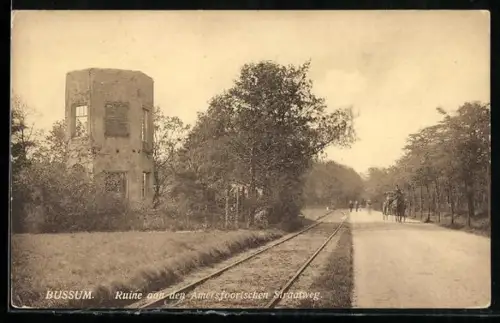 AK Bussum, Ruine aan den Amersfoortschen Straatweg