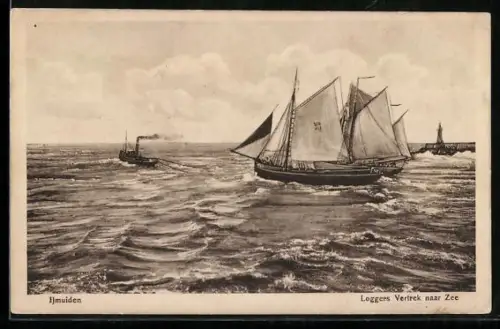 AK IJmuiden, Loggers Vertrek naar Zee