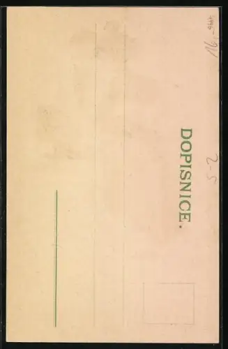 Künstler-AK Herr legt einer Dame den Arm um die Hüfte, Jugendstil