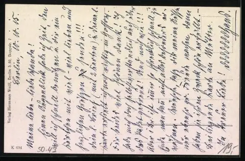 Künstler-AK Verwundeter Soldat mit Sanitätshund, Sein Retter