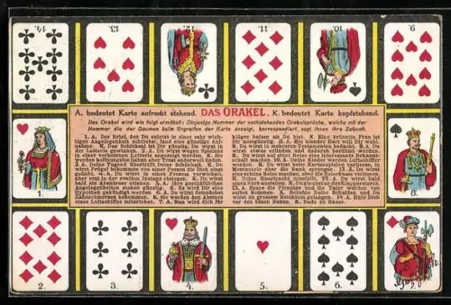 AK Spielkarten-Orakel mit Anweisungen