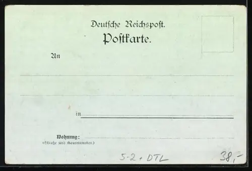 Künstler-AK Düsseldorf, Künstler-Fest 1899, Statue eines Fisches m. Mann und Geishas