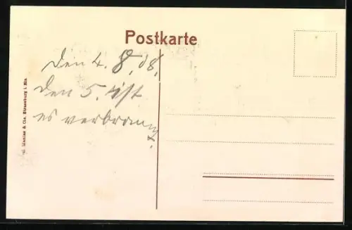 AK Strassburg i. E., Zeppelins Fernfahrt mit seinem Luftschiff Mod. 4