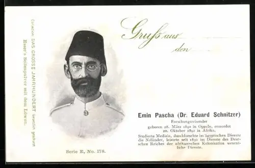 AK Forschungsreisender Emin Pascha (Dr. Eduard Schnitzer)