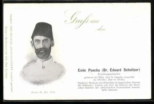 AK Forschungsreisender Emin Pascha (Dr. Eduard Schnitzer)