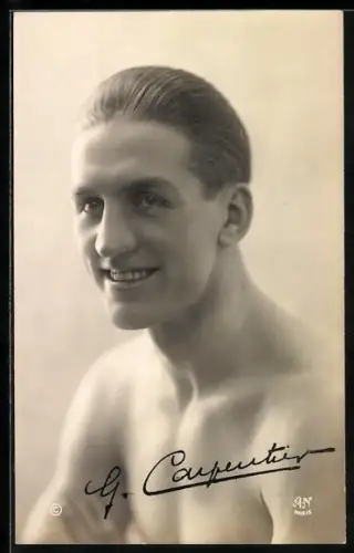 AK Boxer G. Carpentier im Portrait