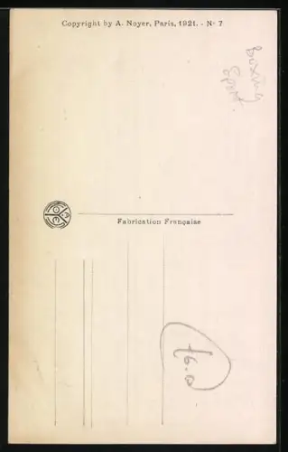 AK Boxer G. Carpentier im Portrait