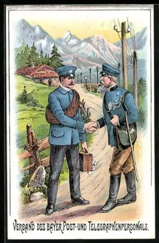 AK Verband des Bayer. Post- und Telegraphenpersonals, Briefträger und Telegraphendienstmitarbeiter