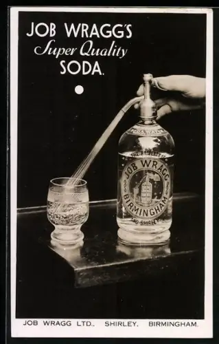 AK Reklame für Sodawasser von Job Wragg Ltd. Shirley, Birmingham