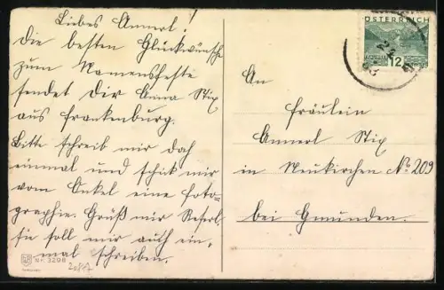 Künstler-AK Fritz Baumgarten: Reisende vor einem Zeppelin wird mit Blumen verabschiedet